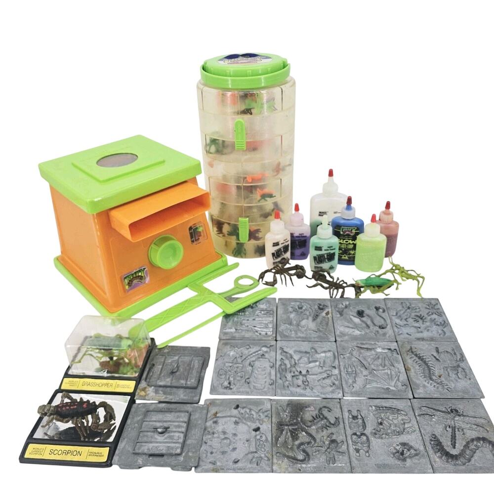 1993 Creepy Crawlers Thing Maker Toy Max 14 Molds Goop & Bugs Bundle WORKING